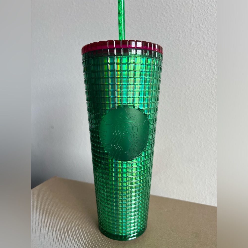 Pink and Green 24oz Starbucks Tumbler